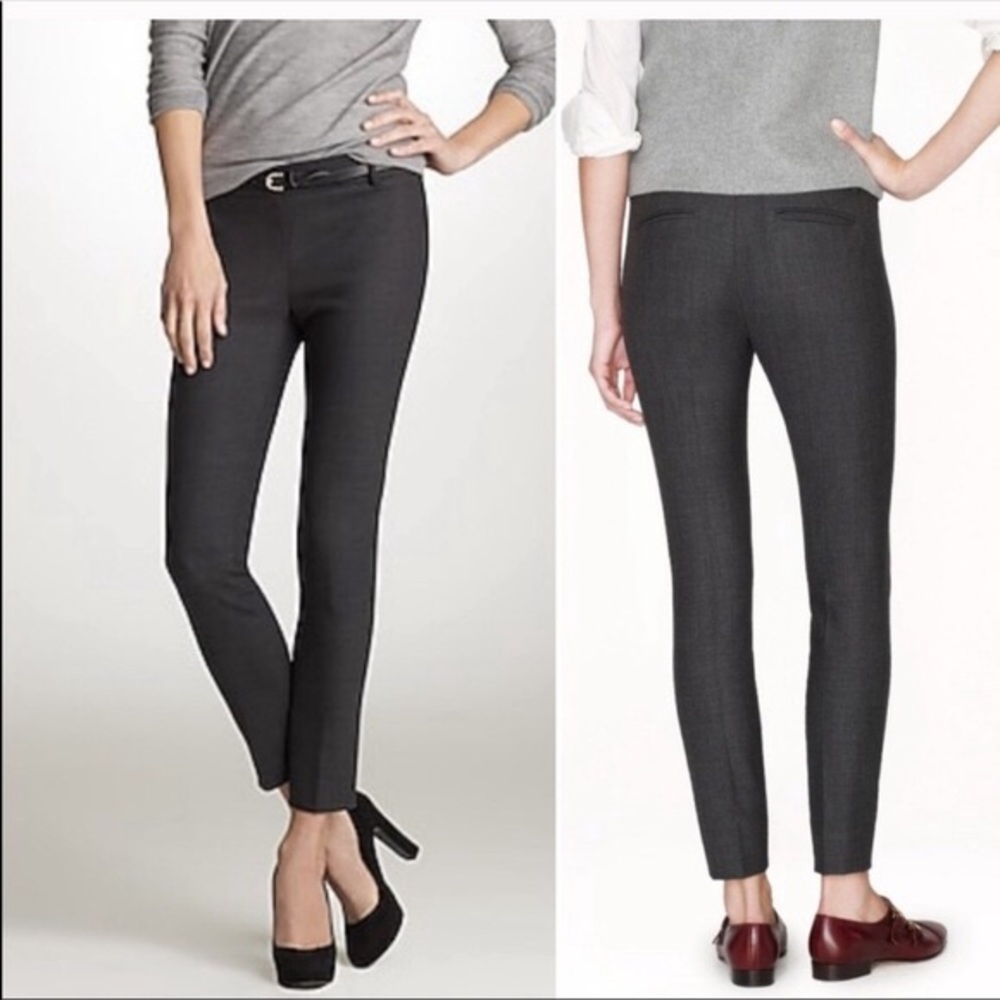 J. Crew City Fit Gray Wool Ankle Pant